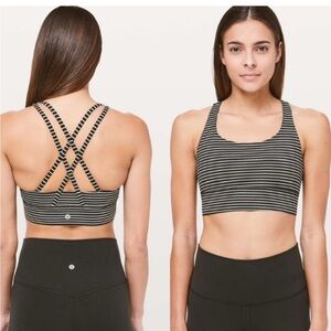 Lululemon Striped Black and White Sports Bra size 6